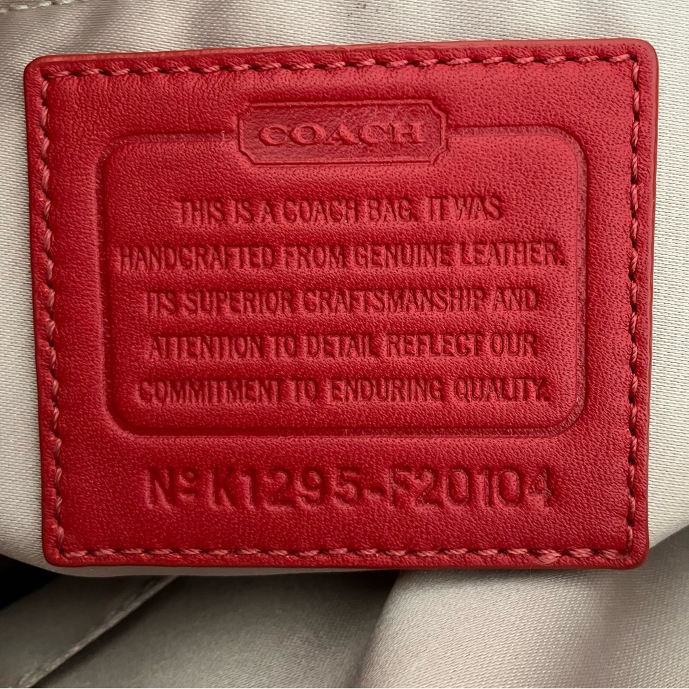 Coach | Red Leather Crossbody / Shoulder Bag - Picture 11 of 14
